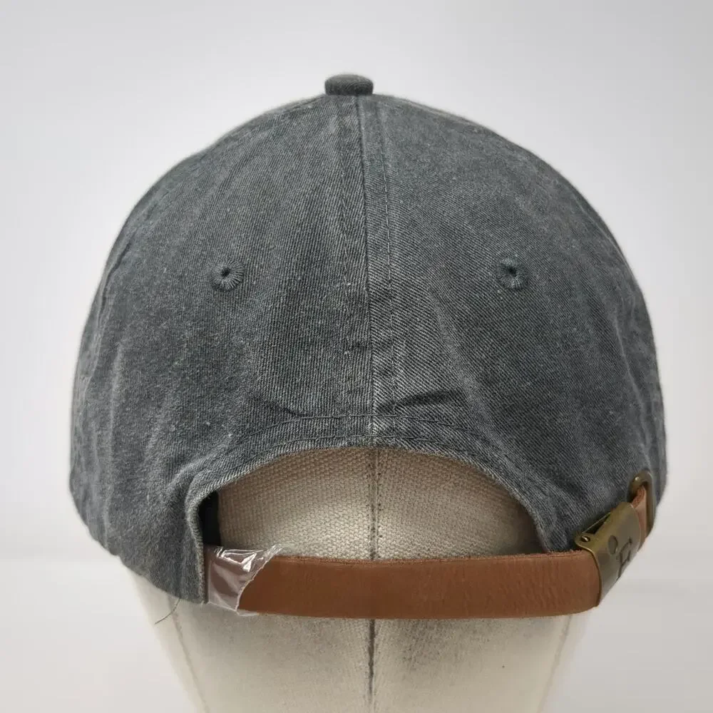 Fahrenheit Baseball Cap Gray One Size Angelique Schooner Leather Slideback Hat